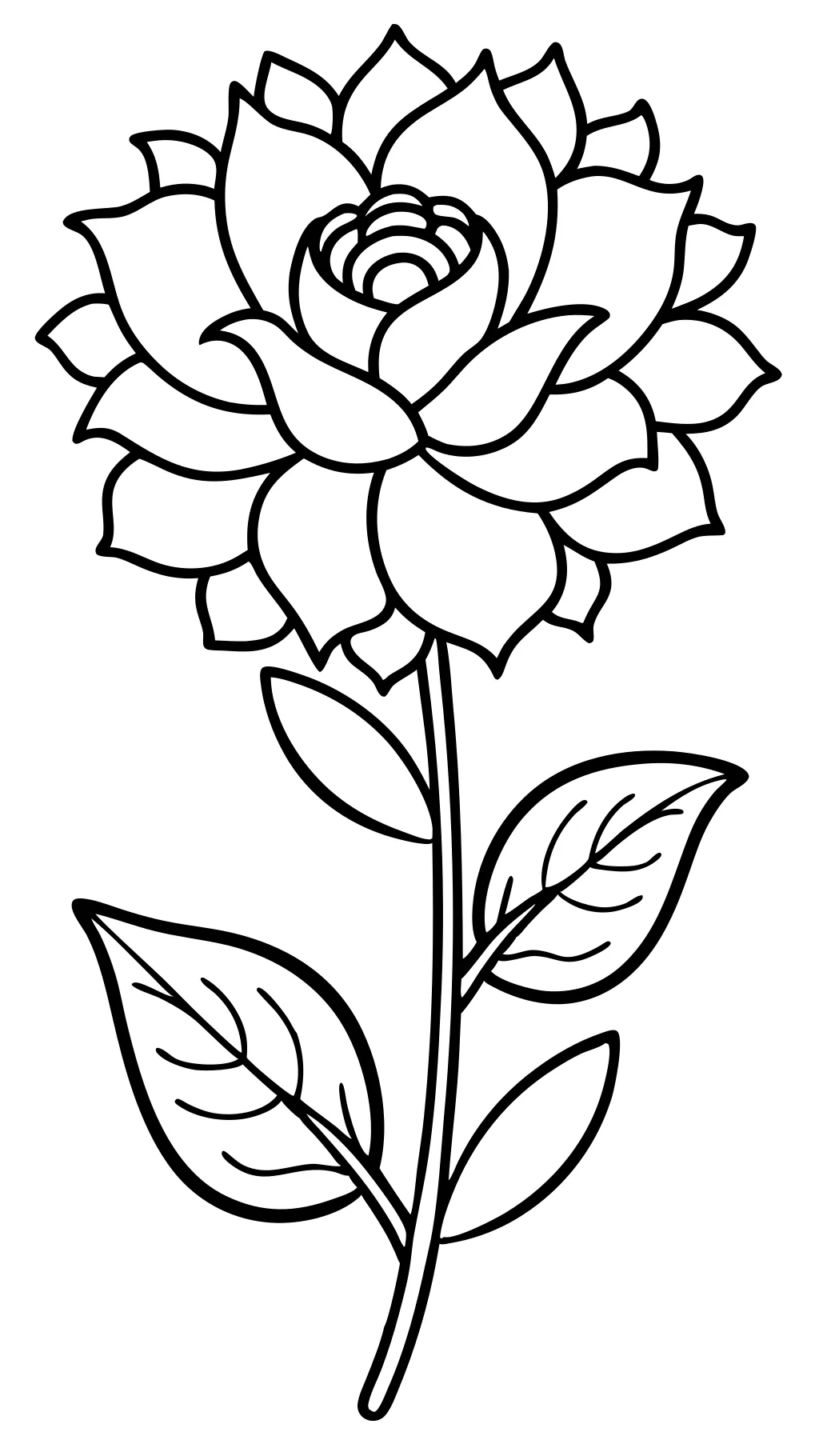 free printable easy flower coloring pages